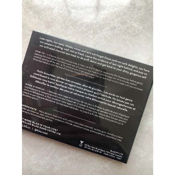 Blaq Hyaluronic Acid/Charcoal EyeMask - Picture 2 of 5